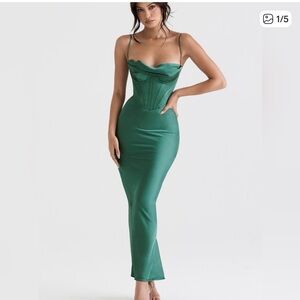 House of CB Emerald Strapless Dress